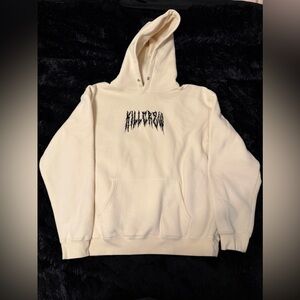 Kill Crew Cream Skull Graphic Hoodie “The Cure for Pain” Size XXL